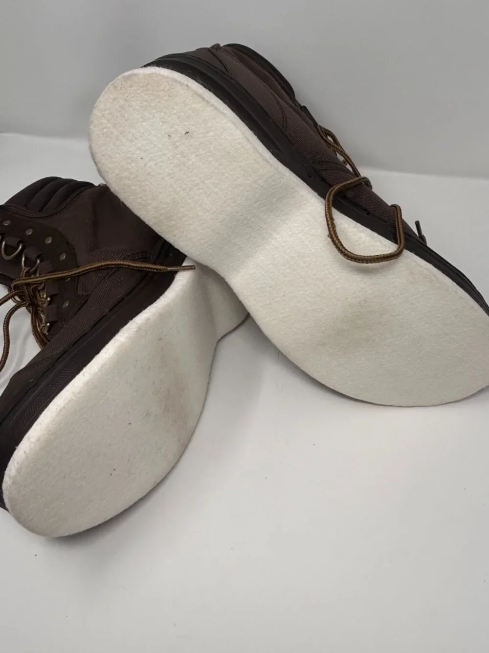 Hodgman Men's Size 12 Felt Sole Wading Boots Fly Fishing River Wade Brown Lace